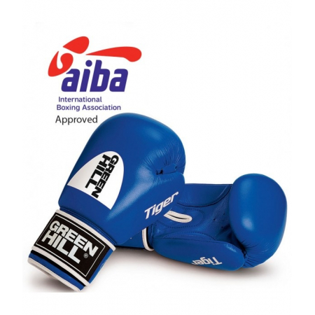 Боксерские перчатки Green Hill TIGER одобренные AIBA, цвет синий